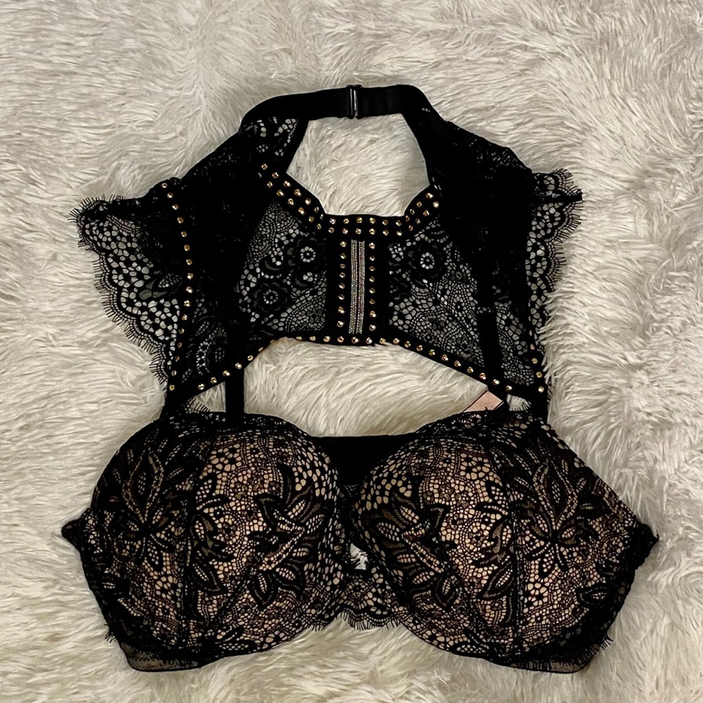 SOLD! VS High Neck Studded Very Sexy Push-Up Bra - Picture 3 of 6